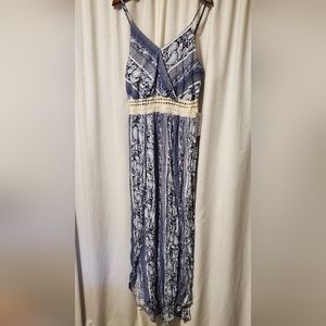 J for Justify Blue patterned Jumpsuit/Romper